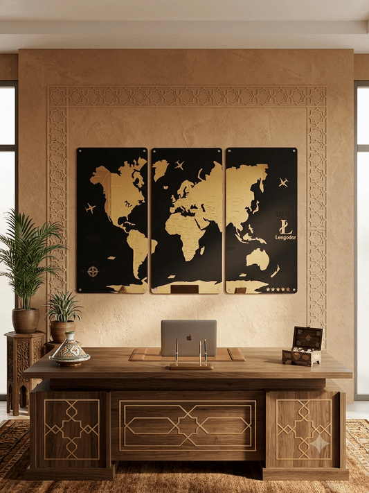 CARTE GEOGRAPHIC DORE - Ma boutique