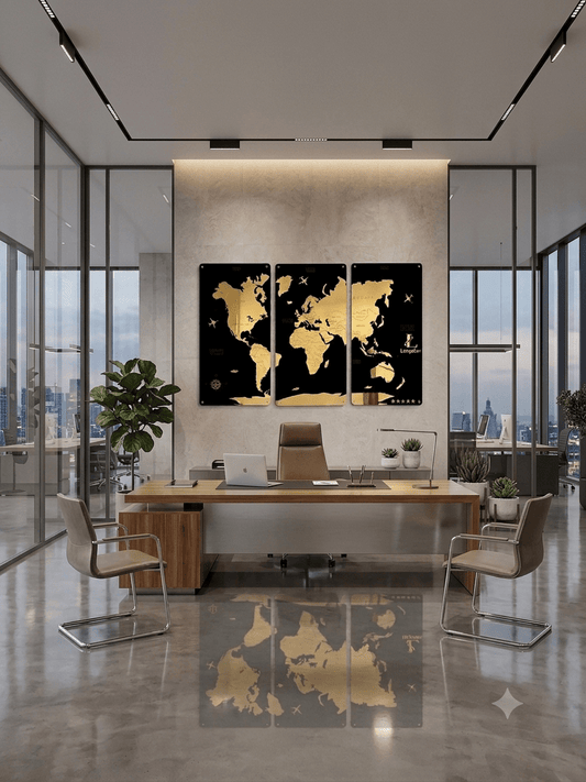 CARTE GEOGRAPHIC DORE - Ma boutique